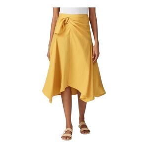 NWT Vince Side Buckle A-line Drape Midi Skirt Resortwear Quiet Luxury Women's 14
